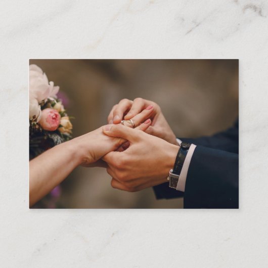 カスタム写真の保存結婚式招待状 エンクロージャーカード (裏面)