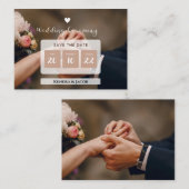 カスタム写真の保存結婚式招待状 エンクロージャーカード (正面/裏面)