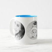 カスタム写真の個人用変更 ツートーンマグカップ (正面左)