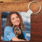 カスタム写真の個人用設定 キーホルダー (裏面)