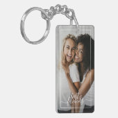 カスタム写真の友だち最高のをパーソナライズ キーホルダー (正面左)