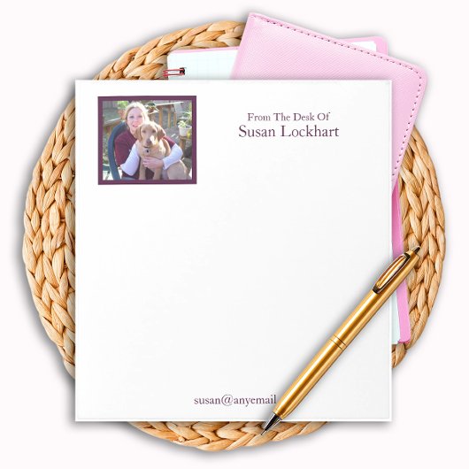 カスタム写真の名前パーソナライズされたメモ帳 ノートパッド