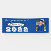 カスタム写真の名前パーソナライズされた卒業 横断幕 (横)