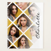 カスタム写真の名前ファッションスタイルモダン ミニマル プランナー手帳 (正面)