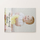 カスタム写真の名前ママ大好き ジグソーパズル (横)