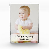 カスタム写真の名前ママ大好き フォトブロック (正面)