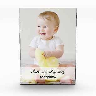 カスタム写真の名前ママ大好き フォトブロック