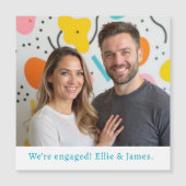 カスタム写真の名前婚約告知スクリプト (正面)