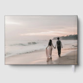 カスタム写真の名前結婚日付 ゲストブック (裏面)