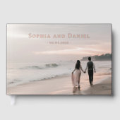 カスタム写真の名前結婚日付 ゲストブック (正面)