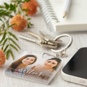 カスタム写真の名前 キーホルダー (正面右)