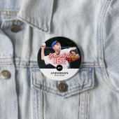 カスタム写真の名前、スポーツチーム、番号のピンボタン 缶バッジ (インサイチュ)