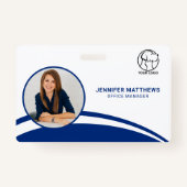 カスタム写真の従業員のロゴ名のコーペレートバッジ バッジ (正面)