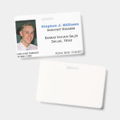 カスタム写真の従業員バッジ バッジ (Front & Back)