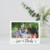 カスタム写真の愛と感謝していスクリプ感謝していトユ ポストカード (スタンド正面)