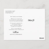 カスタム写真の愛と感謝していスクリプ感謝していトユ ポストカード (裏面)