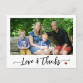 カスタム写真の愛と感謝していスクリプ感謝していトユ ポストカード (正面)