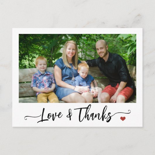 カスタム写真の愛と感謝していスクリプ感謝していトユ ポストカード (正面)