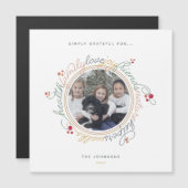 カスタム写真の感謝リース写真ホリデーカード (正面/裏面)