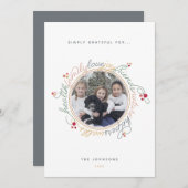 カスタム写真の感謝リース写真ホリデーカード シーズンカード (正面/裏面)