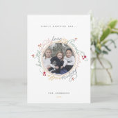 カスタム写真の感謝リース写真ホリデーカード シーズンカード (スタンド正面)