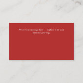 カスタム写真の感謝祭グリーティング 名刺 (裏面)