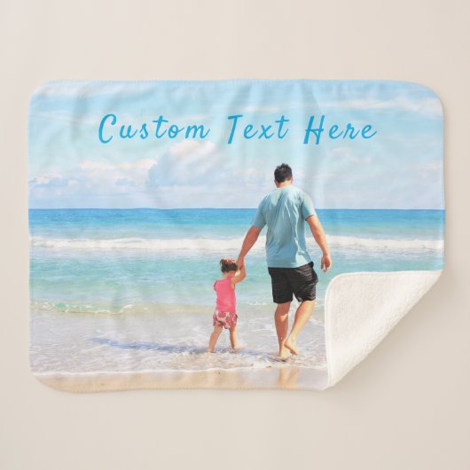 カスタム写真の文字シェラパブランケット シェルパブランケット (正面(横))