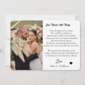 カスタム写真の書道文字感謝していユー結婚ズ サンキューカード