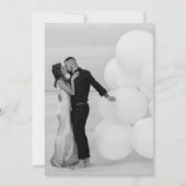 カスタム写真の画像を追加する結婚式の日付を保存 招待状 (正面)