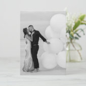 カスタム写真の画像を追加する結婚式の日付を保存 招待状 (スタンド正面)