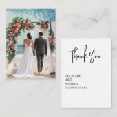 カスタム写真の結婚ビーチアーチ ノートカード (正面/裏面)