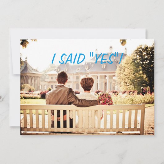 カスタム写真の結婚式の招待 セーブザデート (正面)