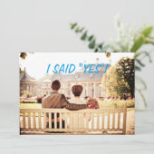 カスタム写真の結婚式の招待 セーブザデート (スタンド正面)