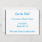 カスタム写真の結婚式の招待 セーブザデート (裏面)