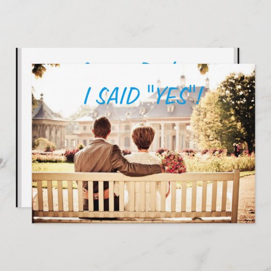 カスタム写真の結婚式の招待 セーブザデート (正面/裏面)