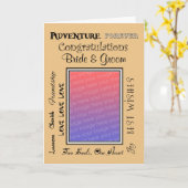 カスタム写真の結婚金ゴールド カード (黄色い花)