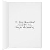 カスタム写真の結婚金ゴールド・フレームおめでとう (内側 (右))