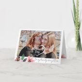 カスタム写真の花の幸せな母の日の娘 シーズンカード (正面)