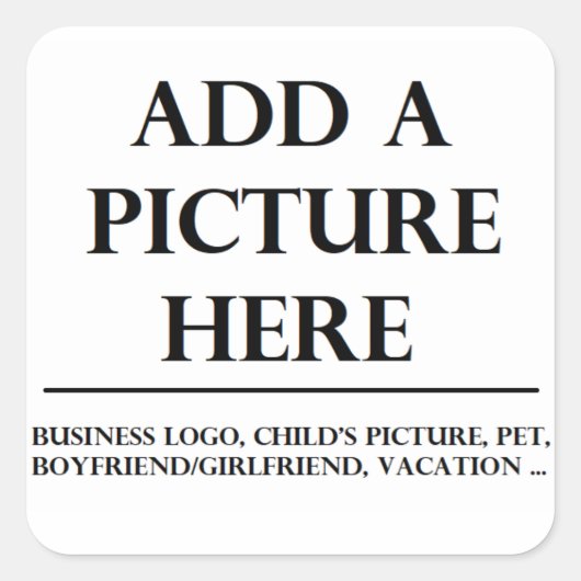 カスタム写真の追加 スクエアシール (正面)