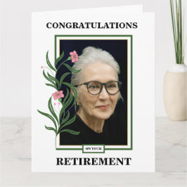 カスタム写真の退職祝い カード