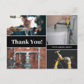 カスタム写真の配管名ありがとう ポストカード (正面)