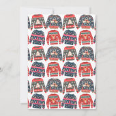 カスタム写真の醜いクリスマスセーター シーズンカード (裏面)