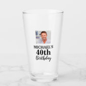 カスタム写真の40歳誕生日パーティーのお願い タンブラーグラス (正面)