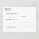 カスタム写真はがき日付を保存するテンプレート 案内ポストカード (裏面)