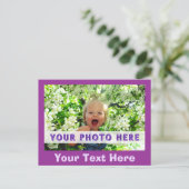 カスタム写真はがき、下のテキスト写真 ポストカード (スタンド正面)