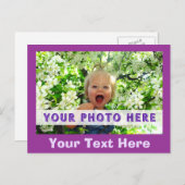 カスタム写真はがき、下のテキスト写真 ポストカード (正面/裏面)