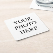 カスタム写真はこちら スクエアペーパーコースター (アングル)