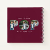 カスタム写真は最高のポップ・アートのBurgundyモダン ノートブック (裏面)