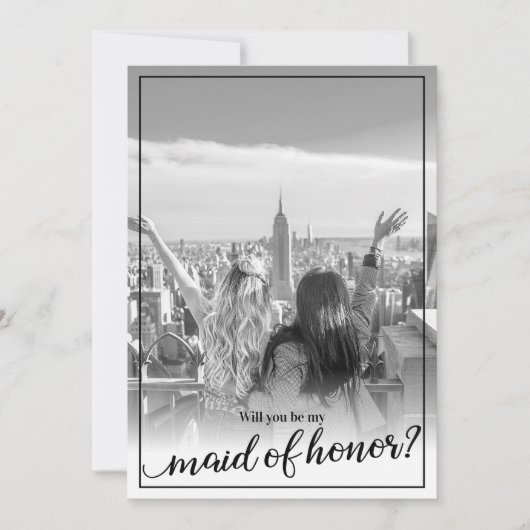 カスタム写真は私のメイド・オブ・オーナー(花嫁付き添い人) 招待状 (正面)