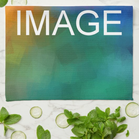 カスタム写真またはビジネスのロモダンゴテンプレート キッチンタオル (折り畳み)